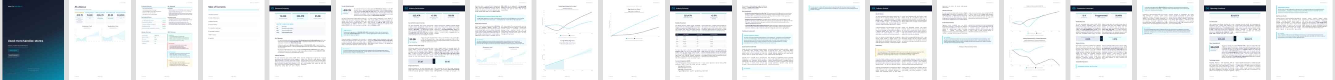 Used merchandise stores industry report preview Used merchandise stores (NAICS 45331) — Basic market research report preview, 25 pages