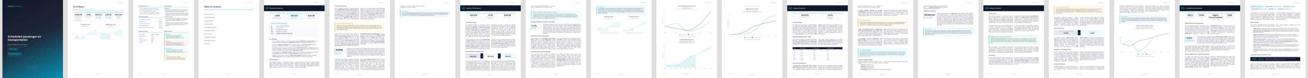 Scheduled passenger air transportation industry report preview Scheduled passenger air transportation (NAICS 481111) — Standard market research report preview, 36 pages