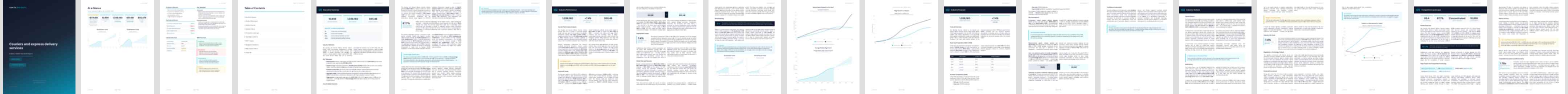 Couriers and express delivery services (NAICS 49211) — Standard market research report preview, 36 pages