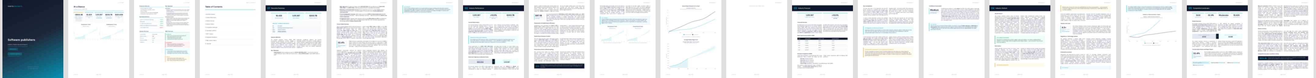 Software publishers industry report preview Software publishers (NAICS 51121) — Standard market research report preview, 38 pages