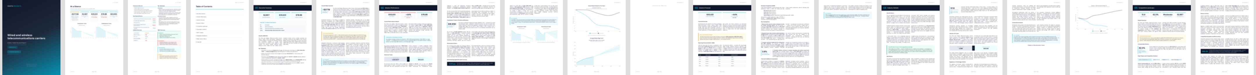 Wired and wireless telecommunications carriers (NAICS 51731) — Standard market research report preview, 38 pages
