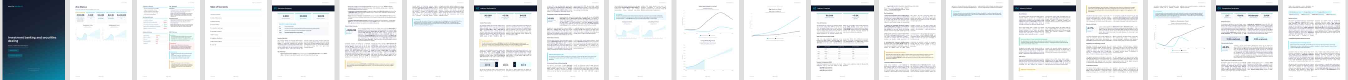 Investment banking and securities dealing industry report preview Investment banking and securities dealing (NAICS 52311) — Standard market research report preview, 36 pages