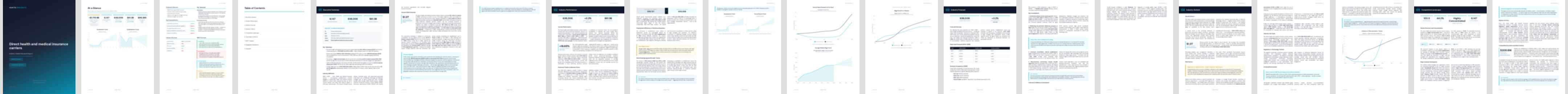 Direct health and medical insurance carriers (NAICS 524114) — Standard market research report preview, 33 pages