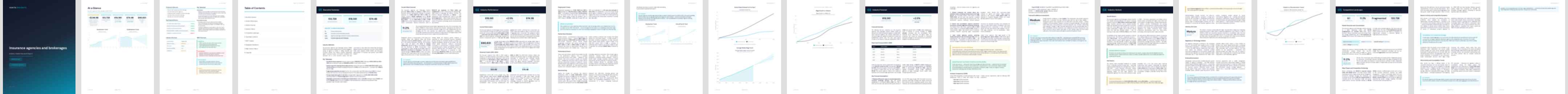 Insurance agencies and brokerages (NAICS 52421) — Standard market research report preview, 37 pages