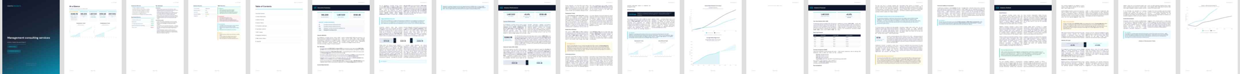 Management consulting services industry report preview Management consulting services (NAICS 54161) — Standard market research report preview, 38 pages