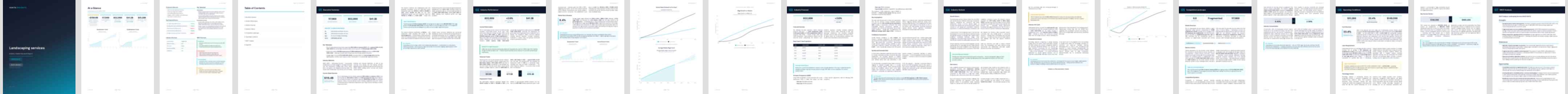 Landscaping services (NAICS 56173) — Basic market research report preview, 24 pages