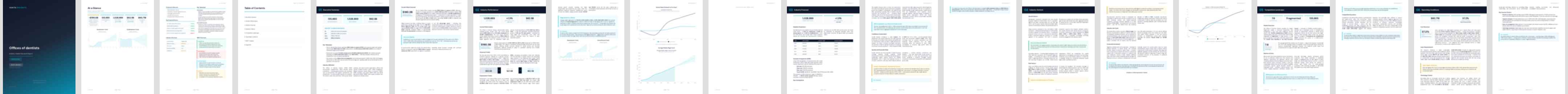 Offices of dentists industry report preview Offices of dentists (NAICS 62121) — Basic market research report preview, 24 pages