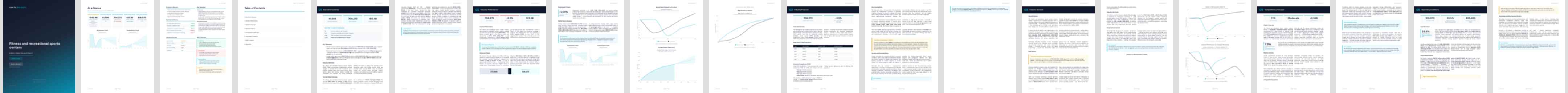 Fitness and recreational sports centers industry report preview Fitness and recreational sports centers (NAICS 71394) — Basic market research report preview, 25 pages